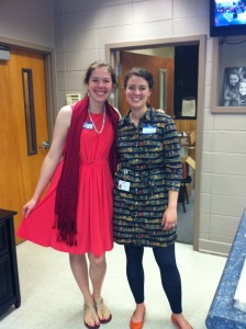Mrs. Vaughan as Fancy Nancy and me as Mrs. Frizzle!