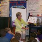 Our principal, Mrs. Downs was our first Mystery Reader. She read to us the story of Cinderella's rat.