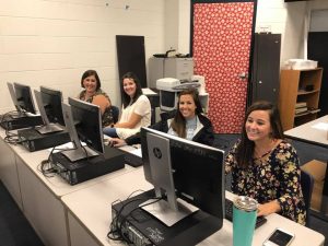 Chelsea Park teachers in computer lab photo