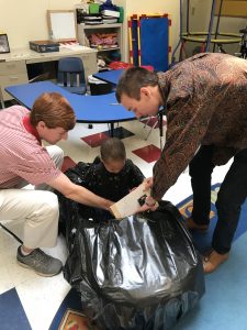 Students measure Bailey photo