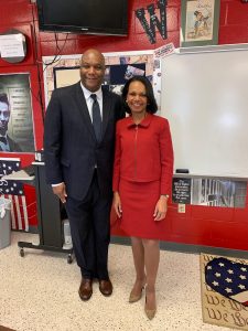 Secretary Rice and Dr. Brooks photo