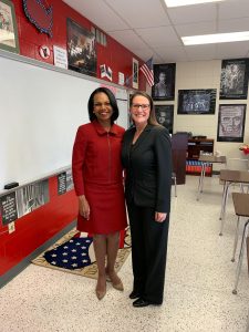 Secretary Rice and Barbara Snyder photo