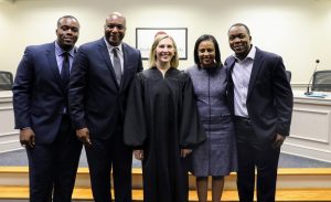 Brooks family with Judge Boyd photo