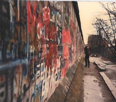 Geoff Wymer at the Berlin Wall photo