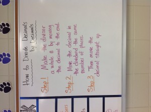 Steps for Dividing Decimals by Decimals